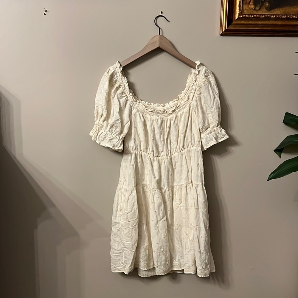 Cream Babydoll Dress - M - Old Navy